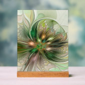 Farbenfrohe Fantasie Modernes Abstraktes Fraktal B Acrylschild (Neutral)