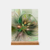 Farbenfrohe Fantasie Modernes Abstraktes Fraktal B Acrylschild (Vorderseite)