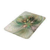 Farbenfrohe Fantasie Modernes Abstraktes Fraktal B Badematte (Schrägansicht)