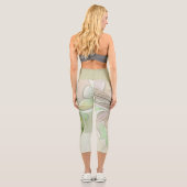 Farbenfrohe Fantasie Modernes Abstraktes Fraktal B Capri Leggings (Rückseite)