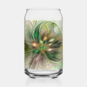 Farbenfrohe Fantasie Modernes Abstraktes Fraktal B Dosenglas (Rückseite)