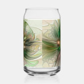 Farbenfrohe Fantasie Modernes Abstraktes Fraktal B Dosenglas (Links)