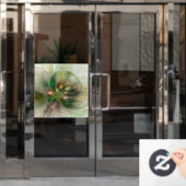 Farbenfrohe Fantasie Modernes Abstraktes Fraktal B Fensteraufkleber (Büro Tür)