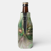 Farbenfrohe Fantasie Modernes Abstraktes Fraktal B Flaschenkühler (Flasche Rückseite)