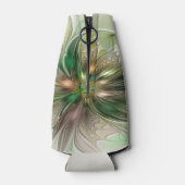 Farbenfrohe Fantasie Modernes Abstraktes Fraktal B Flaschenkühler (Rückseite)