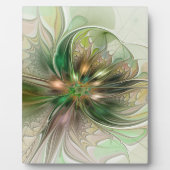 Farbenfrohe Fantasie Modernes Abstraktes Fraktal B Fotoplatte (Vorderseite)