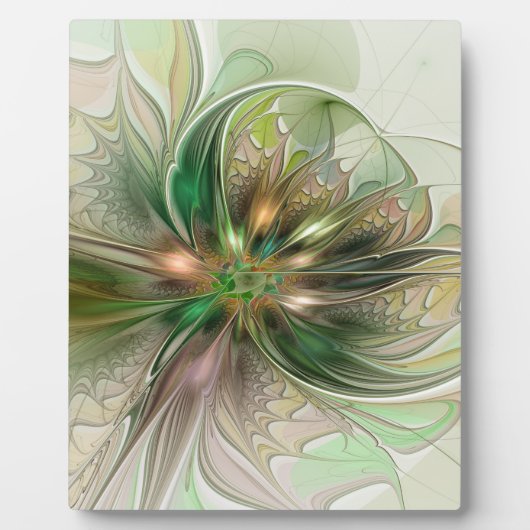 Farbenfrohe Fantasie Modernes Abstraktes Fraktal B Fotoplatte (Vorderseite)