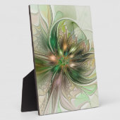 Farbenfrohe Fantasie Modernes Abstraktes Fraktal B Fotoplatte (Seite)