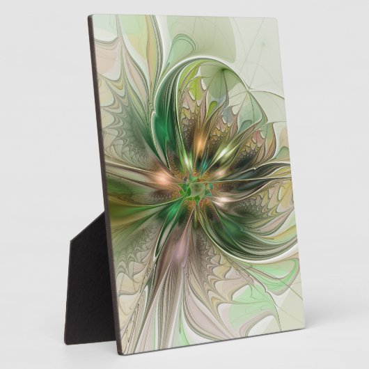 Farbenfrohe Fantasie Modernes Abstraktes Fraktal B Fotoplatte (Seite)