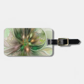 Farbenfrohe Fantasie Modernes Abstraktes Fraktal B Gepäckanhänger (Vorderseite horizontal)