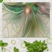 Farbenfrohe Fantasie Modernes Abstraktes Fraktal B Geschirrtuch (Gefaltet)