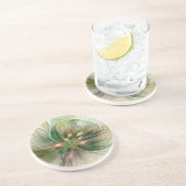 Farbenfrohe Fantasie Modernes Abstraktes Fraktal B Getränkeuntersetzer (Seite)