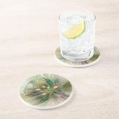 Farbenfrohe Fantasie Modernes Abstraktes Fraktal B Getränkeuntersetzer (Seite)