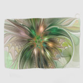 Farbenfrohe Fantasie Modernes Abstraktes Fraktal B Golfhandtuch (Horizontal)