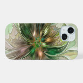 Farbenfrohe Fantasie Modernes Abstraktes Fraktal B iPhone 15 Hülle (Rückseite (Horizontal))