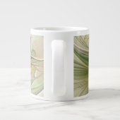 Farbenfrohe Fantasie Modernes Abstraktes Fraktal B Jumbo-Tasse (Rückseite)