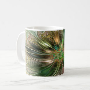 Farbenfrohe Fantasie Modernes Abstraktes Fraktal B Kaffeetasse