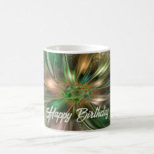 Farbenfrohe Fantasie Modernes Abstraktes Fraktal B Kaffeetasse