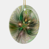 Farbenfrohe Fantasie Modernes Abstraktes Fraktal B Keramik Ornament (Rechts)