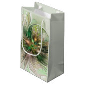 Farbenfrohe Fantasie Modernes Abstraktes Fraktal B Kleine Geschenktüte (Rückseite Schrägansicht)