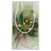 Farbenfrohe Fantasie Modernes Abstraktes Fraktal B Kleine Geschenktüte (Vorderseite)