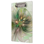 Farbenfrohe Fantasie Modernes Abstraktes Fraktal B Klemmbrett (Links)