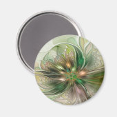 Farbenfrohe Fantasie Modernes Abstraktes Fraktal B Magnet (Vorderseite/Rückseite)