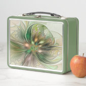 Farbenfrohe Fantasie Modernes Abstraktes Fraktal B Metall Brotdose (Beispiel)