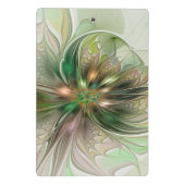 Farbenfrohe Fantasie Modernes Abstraktes Fraktal B Mini Klemmbrett (Rückseite)