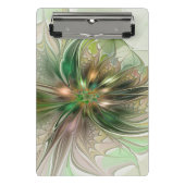 Farbenfrohe Fantasie Modernes Abstraktes Fraktal B Mini Klemmbrett (Vorderseite)