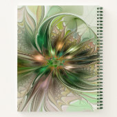 Farbenfrohe Fantasie Modernes Abstraktes Fraktal B Notizblock (Rückseite)