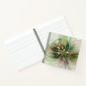 Farbenfrohe Fantasie Modernes Abstraktes Fraktal B Notizblock (Innenseite)