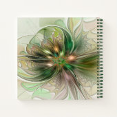 Farbenfrohe Fantasie Modernes Abstraktes Fraktal B Notizblock (Rückseite)