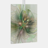 Farbenfrohe Fantasie Modernes Abstraktes Fraktal B Ornament Aus Glas (Vorderseite Rechts)