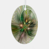 Farbenfrohe Fantasie Modernes Abstraktes Fraktal B Ornament Aus Metall (Vorderseite Rechts)