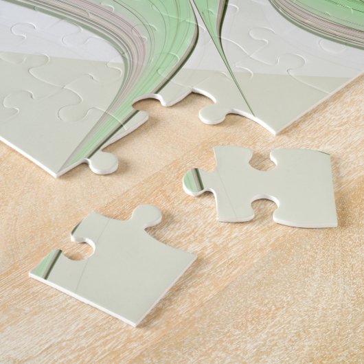 Farbenfrohe Fantasie Modernes Abstraktes Fraktal B Puzzle (Seite)