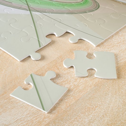 Farbenfrohe Fantasie Modernes Abstraktes Fraktal B Puzzle (Seite)