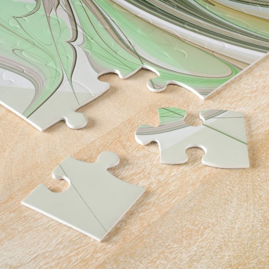 Farbenfrohe Fantasie Modernes Abstraktes Fraktal B Puzzle (Seite)