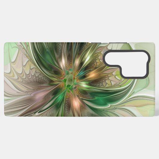 Farbenfrohe Fantasie Modernes Abstraktes Fraktal B Samsung Galaxy Hülle (Rückseite (Horizontal))