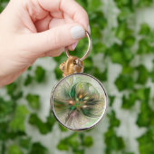 Farbenfrohe Fantasie Modernes Abstraktes Fraktal B Schlüsselanhänger (Hand)