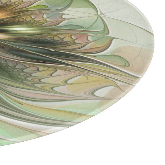 Farbenfrohe Fantasie Modernes Abstraktes Fraktal B Schneidebrett (Ecke)