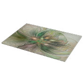 Farbenfrohe Fantasie Modernes Abstraktes Fraktal B Schneidebrett (Ecke)