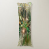 Farbenfrohe Fantasie Modernes Abstraktes Fraktal B Seitenschläferkissen (Vorderseite Vertikal)