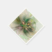 Farbenfrohe Fantasie Modernes Abstraktes Fraktal B Serviette (Ecke)