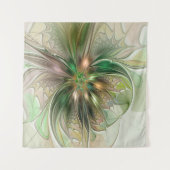 Farbenfrohe Fantasie Modernes Abstraktes Fraktal B Wandteppich (Vorderseite (Horizontal))