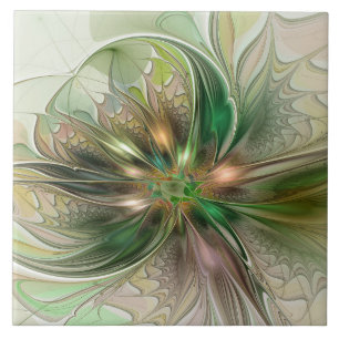 Farbenfrohe Fantasie Modernes Abstraktes Fraktal Fliese