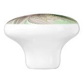 Farbenfrohe Fantasie Modernes Abstraktes Fraktal Keramikknauf (Seitenansicht)