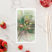 Farbenfrohe Fantasie Modernes Abstraktes Fraktal Serviette (Beispiel)