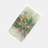 Farbenfrohe Fantasie Modernes Abstraktes Fraktal Serviette (Ecke)