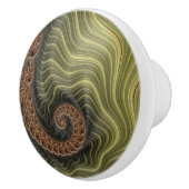Farbenfrohe Fantasie Modernes SpiralFraktal Keramikknauf (Rechts)